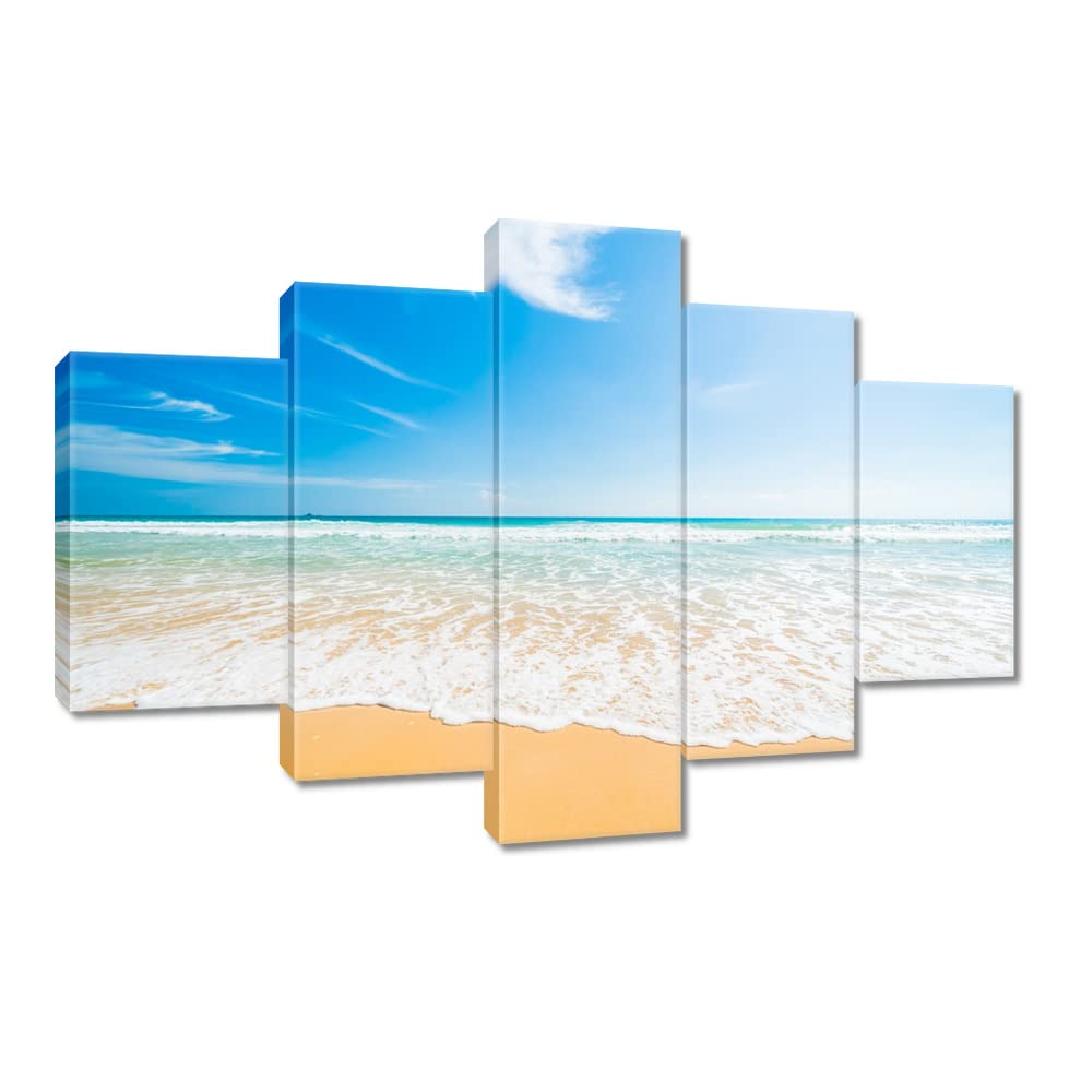 Lienzo de playa decoracion de pared vertical grande 120x80cm para dormitorio y pasillo