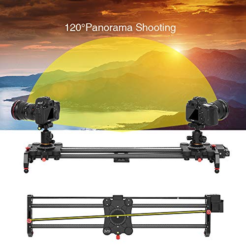 Image of GVM Motorized Camera Slider, 31 inch Carbon Fiber Dolly Rail Camera Slider with Time-Lapse Photography, Tracking Shooting and 120 Degree Panoramic Shooting for Most Cameras, with Remote Controller