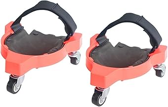 YDYUMN Rodilleras rodantes multiusos, rodillera con polea, 3 ruedas giratorias, for trabajos de construcción, jardinería, rojo, negro, amarillo, 1 ud. cuicui (Color : Red)