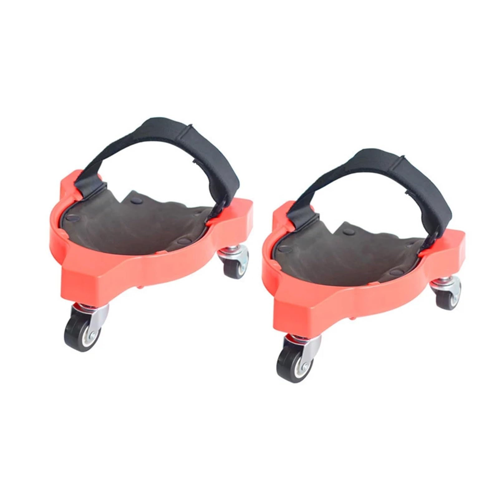MIUYTRN Rodilleras rodantes multiusos, rodillera con polea, 3 ruedas giratorias, for trabajos de construcción, jardinería, rojo, negro, amarillo, 1 ud. cuicui(Red)