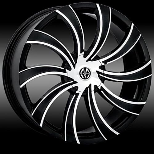 922 Swerva 20x8.5 Black and Machined Wheel / 5-114.3 5-127 mm Bolt Pattern / +38mm Offset / 74.1mm Hub Bore