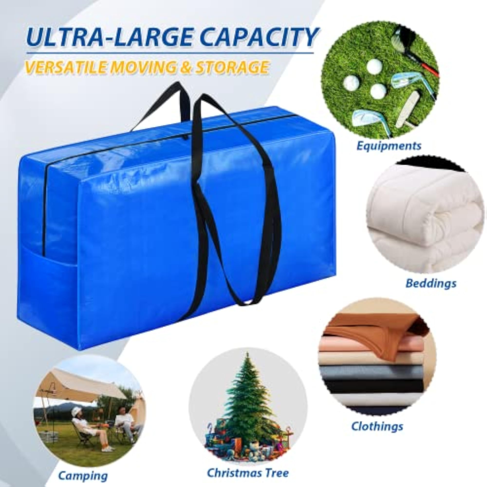 Extra Large Heavy Duty Storage Bags, 57 Gallon Jumbo