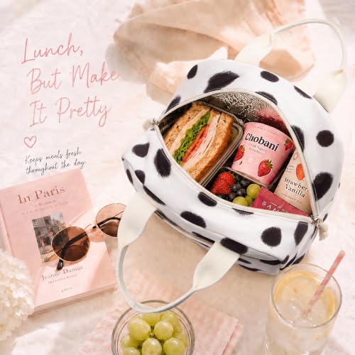 Image of LOVELYWIND Lunch Box for Women Cute Lunch Bags for Women Lunch Tote Bags Reusable Insulated Lunch Box Large Capacity Reusable Insulated Cooler for Work or Travel Gifts or Beach