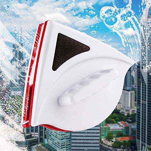 Podazz Magnetic Window Cleaner for 15-24mm Double Glazing Professional Window Cleaning Equipment with Strong Magnetic Ergonomic Handle Design - Red