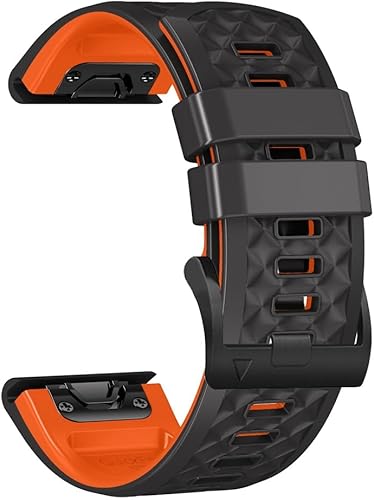Correa de reloj de 1.024 in para Garmin Fenix 7 x zafiro solar fenix 6x pro solar fenix 5x 3 horas de liberación rápida de silicona reloj de