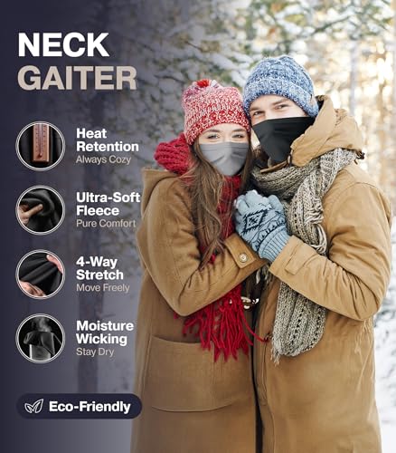Thermajohn Fleece Neck Warmer Gaiters for Men and Women Unisex Winter Scarf Face Mask Cold Weather Neck Gaiters Men Women2