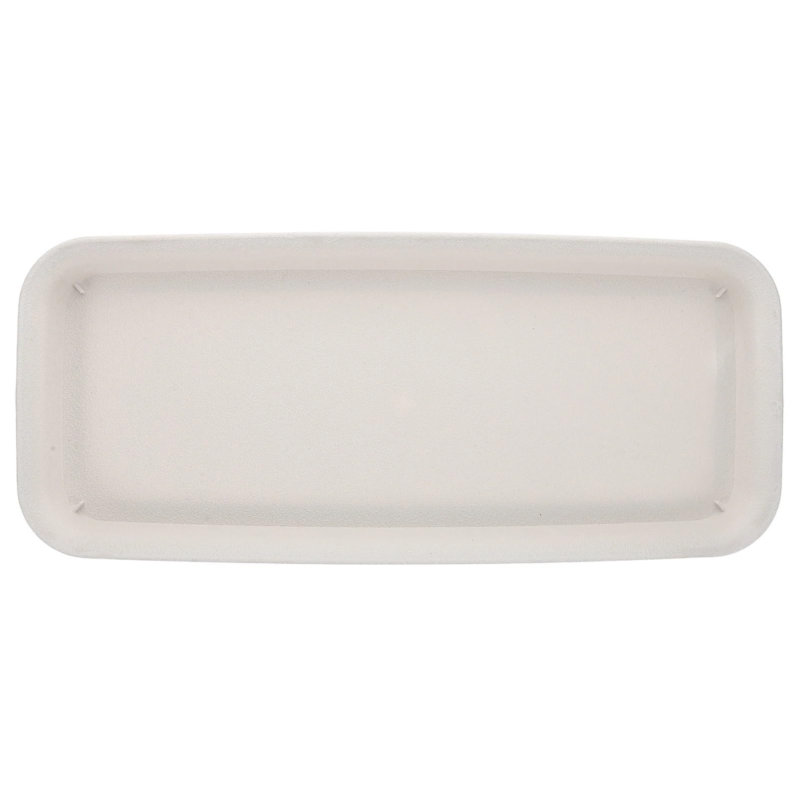 GIUPLOKID Plastic Drip Trays, White Rectangular Plastic Plant Saucer Drip Tray 39.5x7x3cm Indoor Outdoor Plants Bonsai Cactus