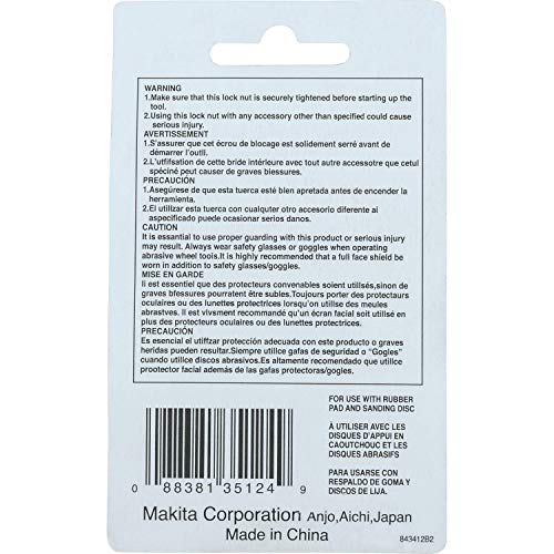 Makita MAK193048-0 Sanding Locknut 5/8-48, 9227C - image 3