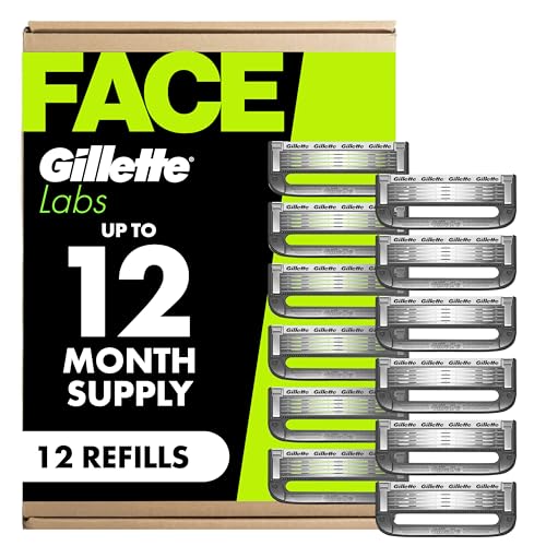 Gillette Labs Shaving Razor Blade Refills for Men, 12 Count