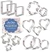 Produktbild Ann Clark Cookie Cutters 14-teiliges Ausstechformen-Set Basic mit Rezeptbroschüre - Ausstechformen Set Basic mit Rezeptkarte - Sterne, Herzen, Kreise, Blumen, Quadrate
