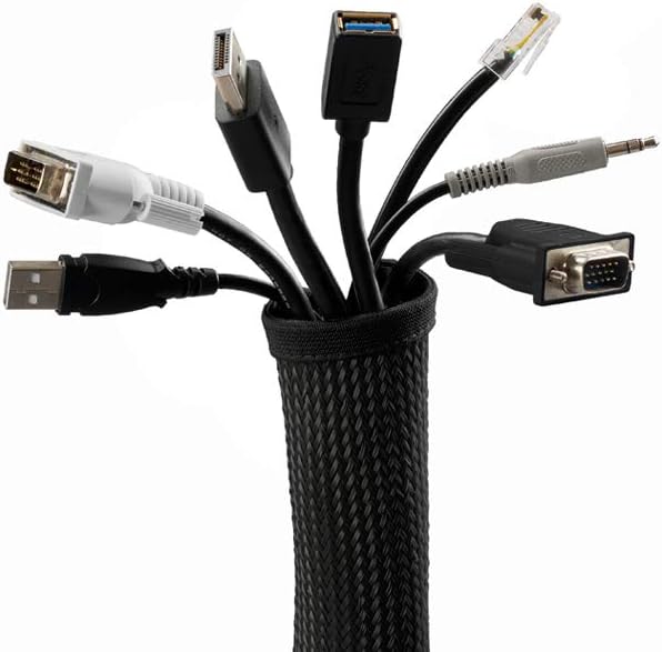 Zipped Cable Sleeve 30" Length (Black) by Uplift Desk