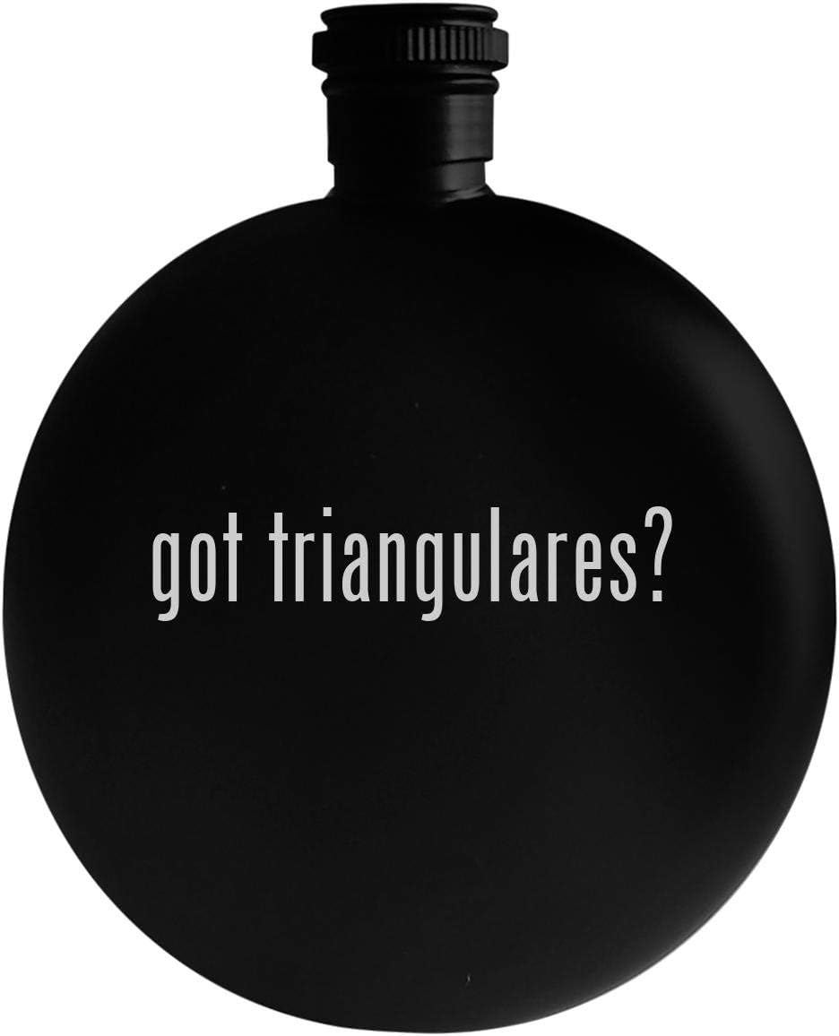 got triangulares? - 5oz Round Alcohol Drinking Flask, Black