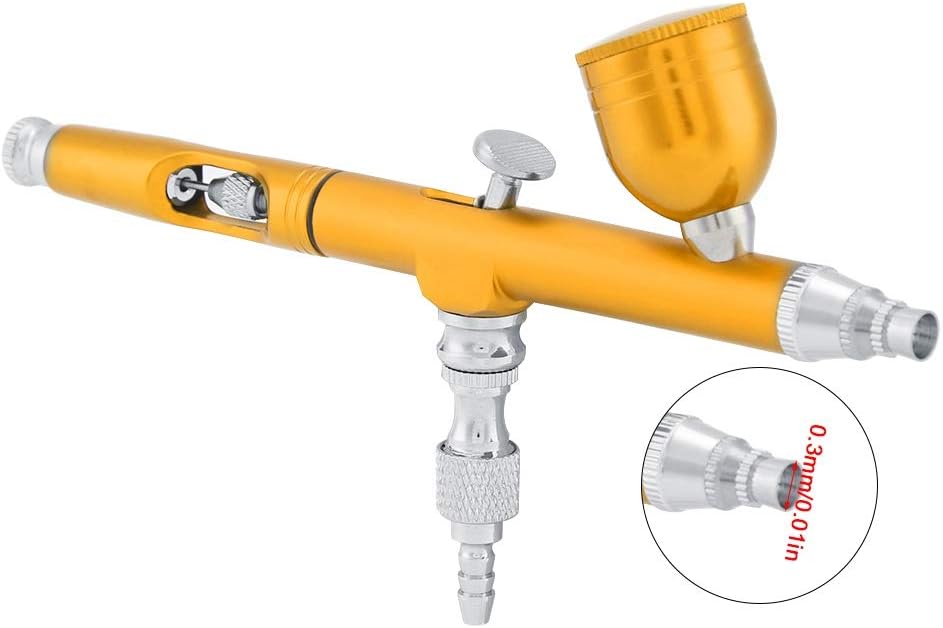 0.3mm Airbrush Paint Spray Gun Kit, Feed Dual- Spray Pen for Tattoo, Nail