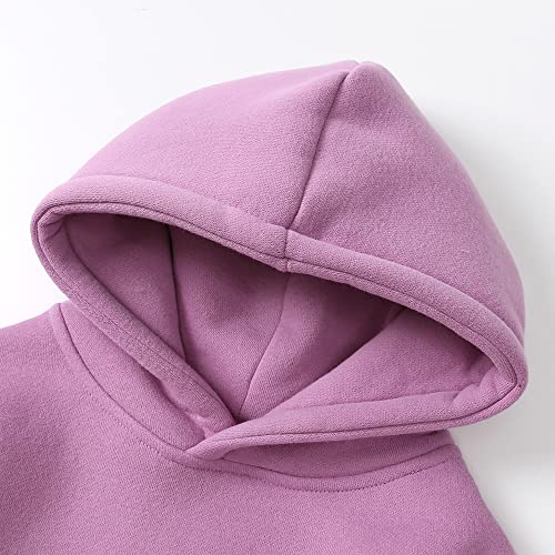 Image of MYGBCPJS Youth 2PCS Jogger Outfits Set Fleece Hooded + Sweatpants Boys Girls Athletic Sweatsuits Pullover Clothes