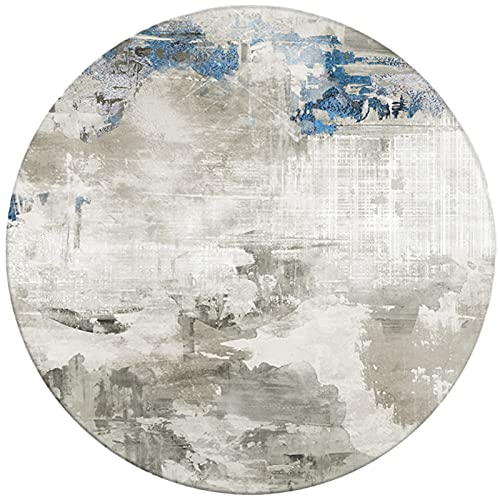 Tapis contemporain rond lavable pour protéger le sol du salon DKSNAJ