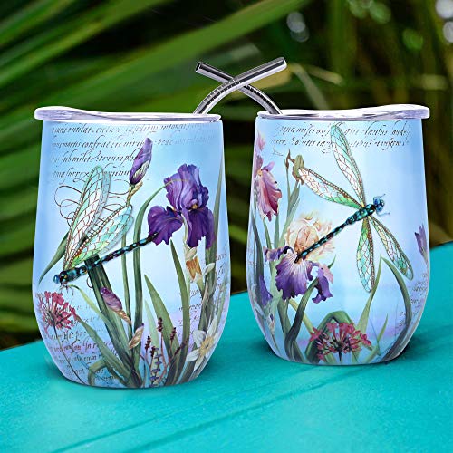 NymphFable 12oz Libélula Taza Termica Cafe para Llevar Taza Termo Acero Inoxidable Taza Personalizada - Imagen 4