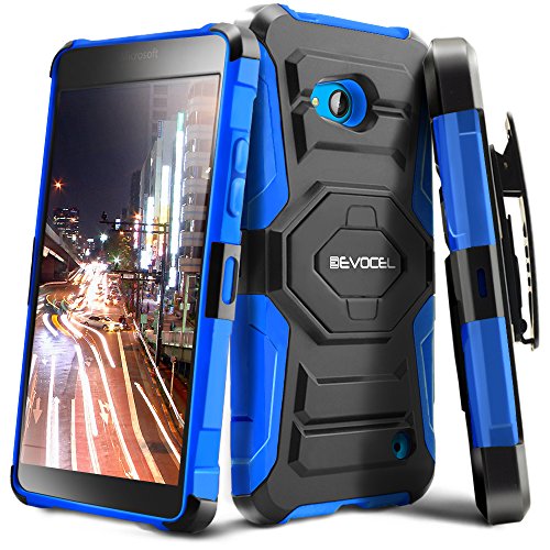 Lumia 640 Case, Evocel [New Generation Series] Belt Clip Holster, Kickstand, & Dual Layer for Microsoft Lumia 640, Blue (EVO-NK640-XX02)