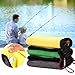 MAJIAOFANG Fishing Cleans Towel with Clip Thickened Cleans Towel Outdoors Sports Wipe Hands Towel Fishing Accessories