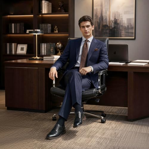 Image of Arkbird Men's Genuine Leather Oxford Dress Shoes - Lace-Up Business Formal Shoes for Office, Work & Daily Commute