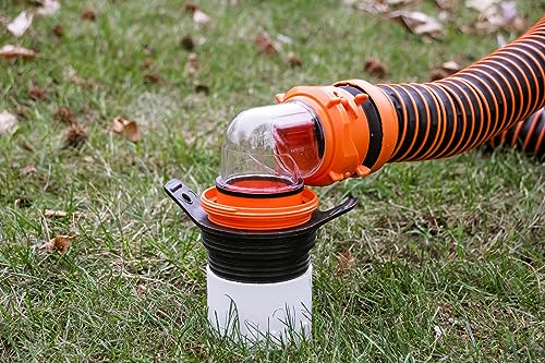 Image of Camco Flexible 3-in-1 Sewer Adapter Hose Seal -Flexible Fitting That Makes Connection to a Sewer Inlet Simple and Less Hands On! (39318), Black