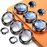 Uyiton for Samsung Galaxy S26 Ultra Camera Lens Protector - [Case-Friendly][Not Easy to Break][Ultra-Thin] Military-Grade Tempered Glass with Aluminum Metal Rear Camera Screen Cover - Black+Red