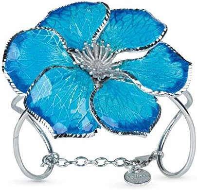 Bracciale Rigido In Argento 925 Per Bambina – Fiore Smaltato Rosa E Zirconi, Lunghezza 11+2,5 Cm - 4