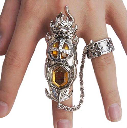 Nuoqi Anime Reborn Metal Finger Rotating Armor Vongola Cosplay Ring MJ50E