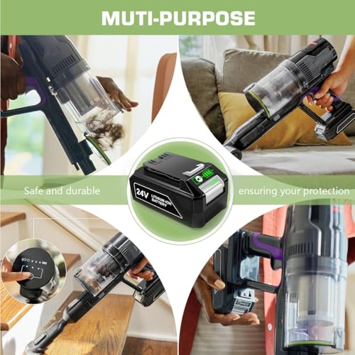 Image of GOXX 6.5Ah 24V Replacement Battery for Bisel Vacuum, Compatible with Cleanview XR and Cleanview XR Pet Vacuums,for Item Model Number 3789U 3797V, Replace for Greenwork 24V Battery