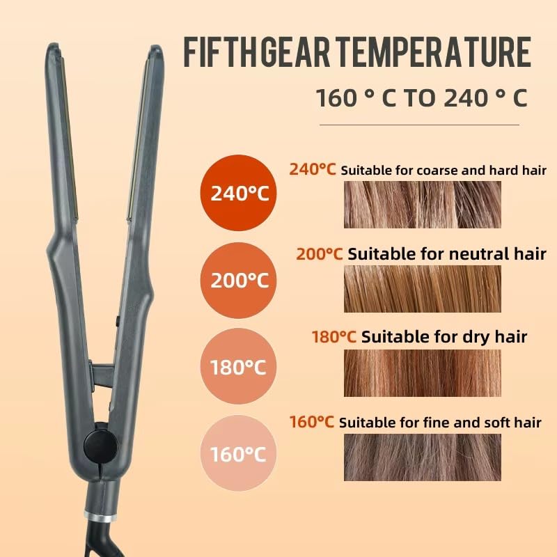 Image of Professional salon hair straightener for women 5 temp hair straighteneing hair styler Straightening