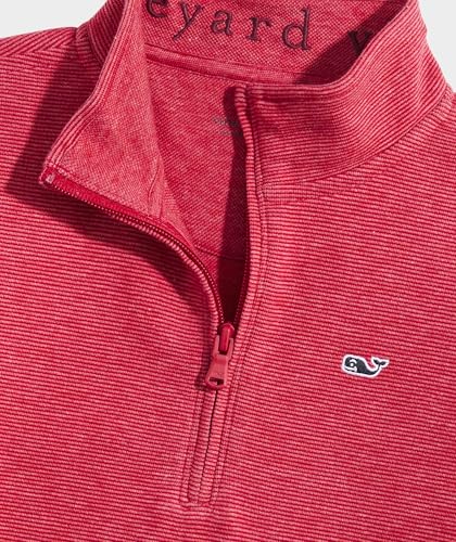 Image of vineyard vines Saltwater Quarter-Zip, Red Velvet, Large