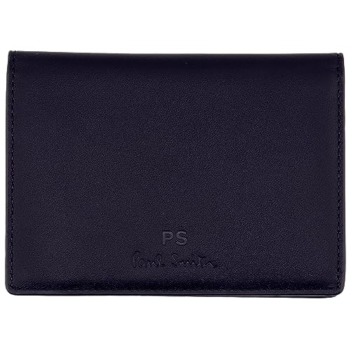 [ポールスミス] セット品/名入れ可 オンライン限定 パスケース 牛革 革 レザー メンズ ギフト プレゼント ケアクロス付き 843774 P040 (名入れなし, ネイビー)