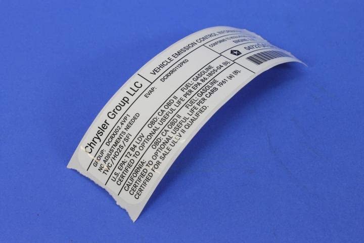 Mopar 52014666AA - Vehicle Emission Control Information Label