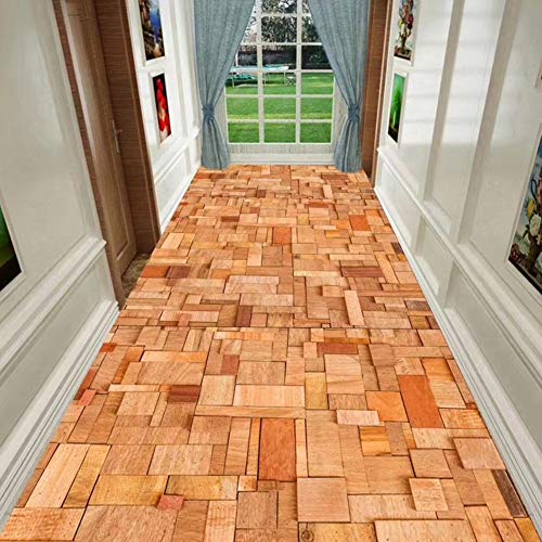 Tapis couloir long sur mesure et robuste avec motif rétro B - 3