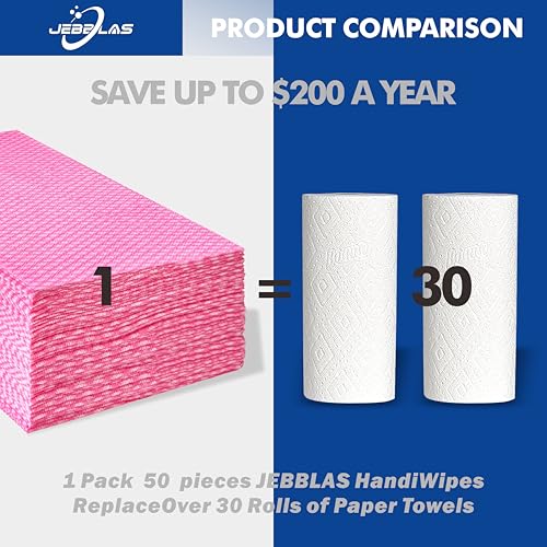 JEBBLAS 50Ct Foodservice Cleaning Towel, Reusable Paper Towels,11.4
