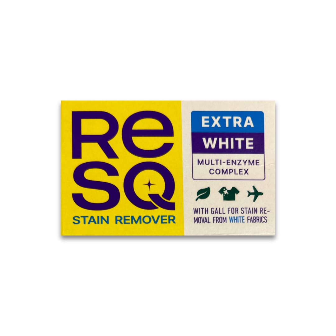 Sattie RESQ Stain Remover Soap Bar with Enzymes and Gall for White Fabrics 90g