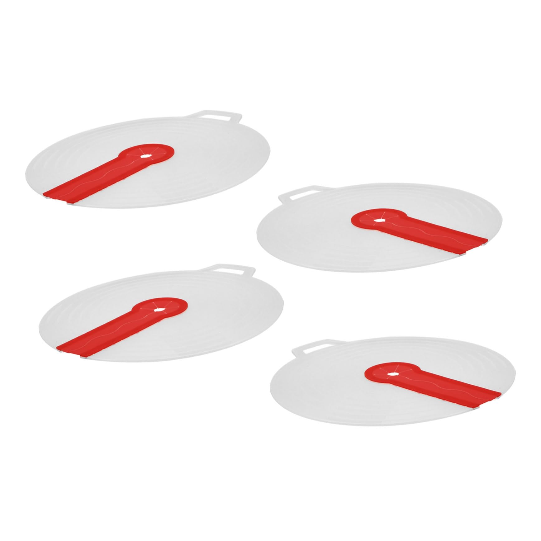4 Pezzi Coperchio Antispruzzo per Ciotola da Montare Uova e Panna Rosso Protezione Leggera e Facile da Installare per Mixer Manuale e Ciotole Standard
