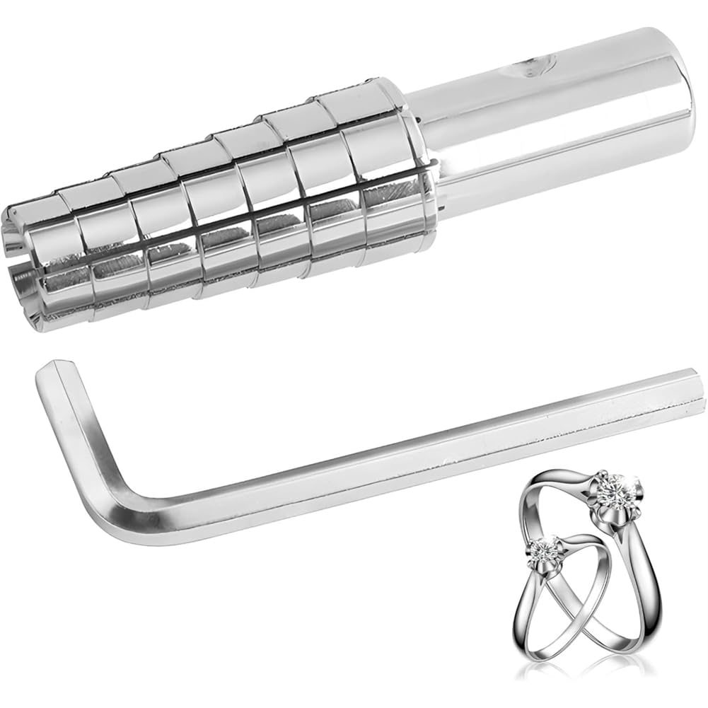 Hndhbfgrt Professional Jewelry Making Tool Set, Expanding Ring Mandrel for Resizing& Repairing, Includes Hex Wrench for Size Adjustment