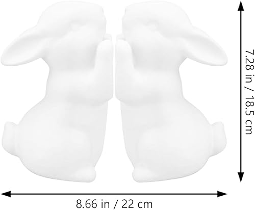 Miniatura 6 de IMIKEYA Sujetalibros de conejo 2 unids sujetalibros en forma de conejo rústico para estantes, soporte de libro de escritorio simple soporte de