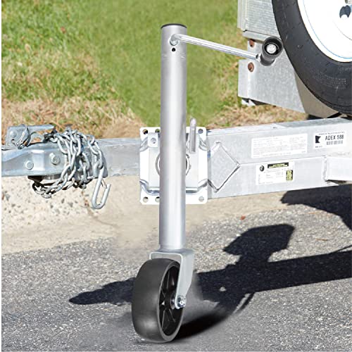 Image of Big RED Boat Trailer Jack with 6-Inch Single Wheel,1000 Lbs Capacity Swing-Back Bolt-On Heavy Duty Swivel Trailer Jack,ATR39001R