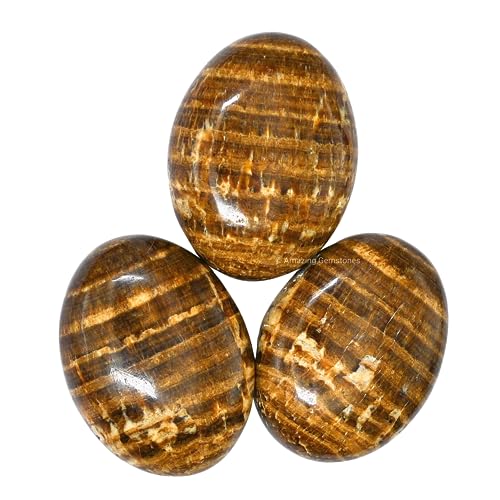 Image of Amazing Gemstone Aragonite Crystals and Healing Stones - Large Palm Stone Crystals Piedra - Crystal for Good Luck, Balanced Positive Energy, Meditation - Unique Stocking Stuffers Gifts for Women, Men