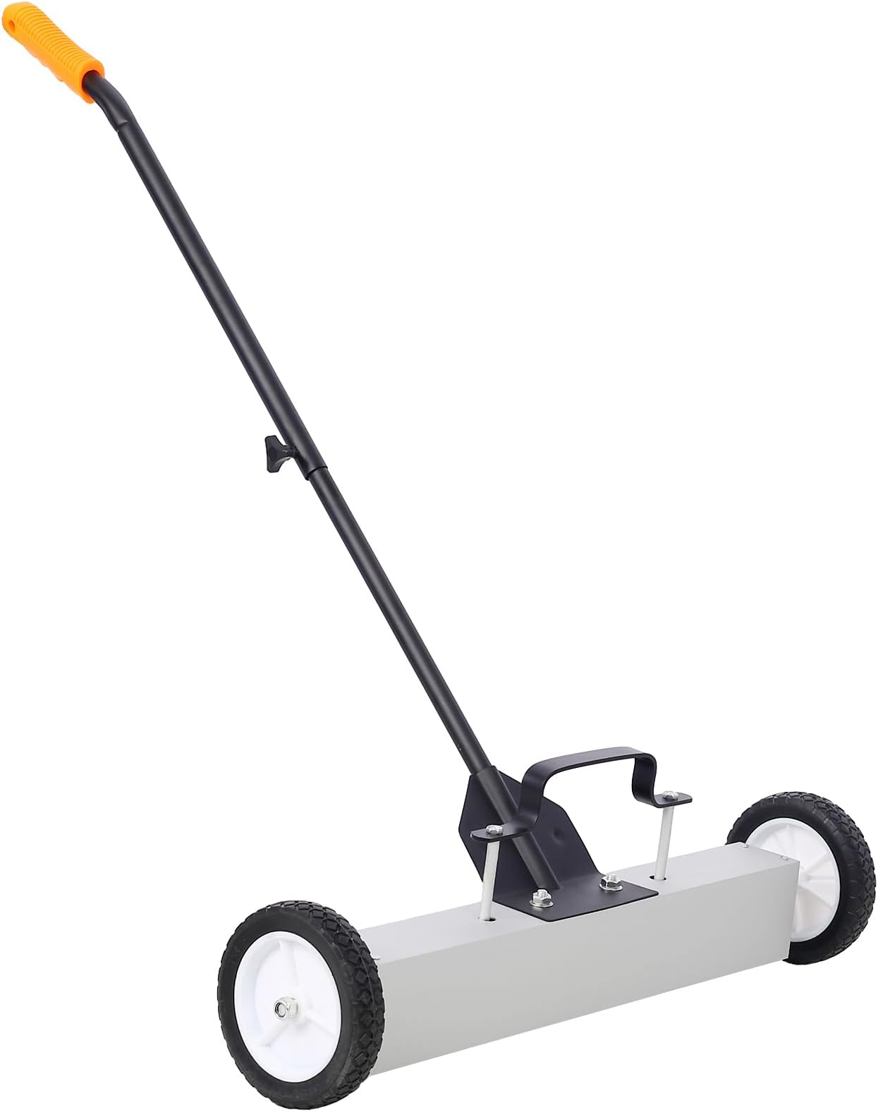 Quick Release Magnetic Sweeper Rolling Magnetic Sweeper with Wheels Adjustable Magnetic Sweeper with 30LBS Capacity for Nails Screws Collection 24 inches