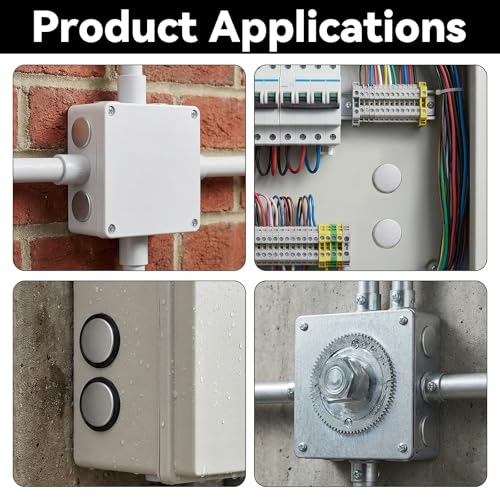 12 Pcs Knockout Seal Electrical Box, 3/4 Inch Knockout Plugs Steel Cable Connector Electrical Conduit Fittings Round Removable Seal Box Repair Kit Steel Instant Plugs for Closure Unused Outlets - Thumbnail 7