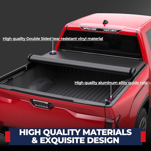 Image of MOSTPLUS 6FT Roll-Up Soft Vinyl Truck Bed Tonneau Cover Compatible with 2016-2023 Toyota Tacoma Standard Short Model On Top Fleetside Cargo Bed 72Inch