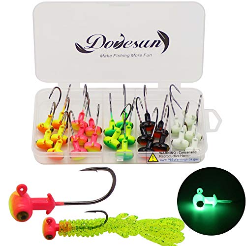 Dovesun Fishing Jig Heads Fishing Hooks Football Jig Heads Fishing Accessories Fishing Gift Jig Heads 1/4oz(7g) 25pcs