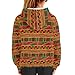 AmzPrint Girls' Fashion Hoodies Sweatshirts Long Sleeve Funny Pullover Activewear African Kente Tribal Print Print Yellow Hoodies For Girls
