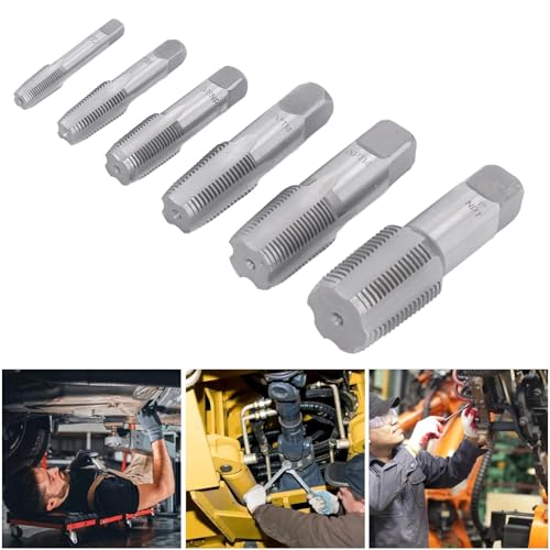 NPT Rohrgewindebohrer Set 6 teilig 1 Zoll 3/4 1/2 3/8 1/4 1/8 Zoll Gewindeschneider Innengewinde