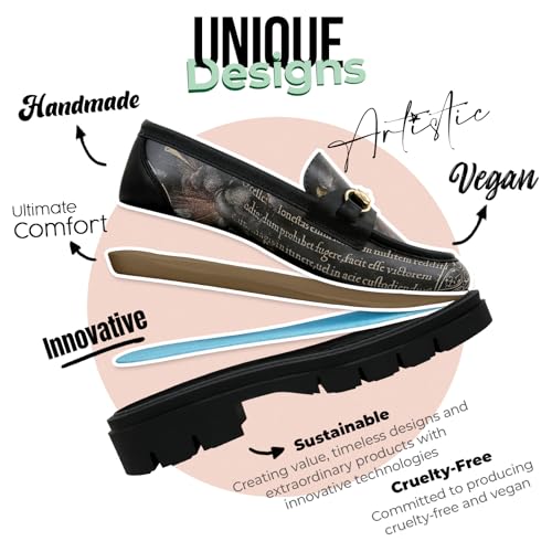 Image of DOGO Penny Loafers for Women - Handmade and Vegan Leather Platform Loafers for Women