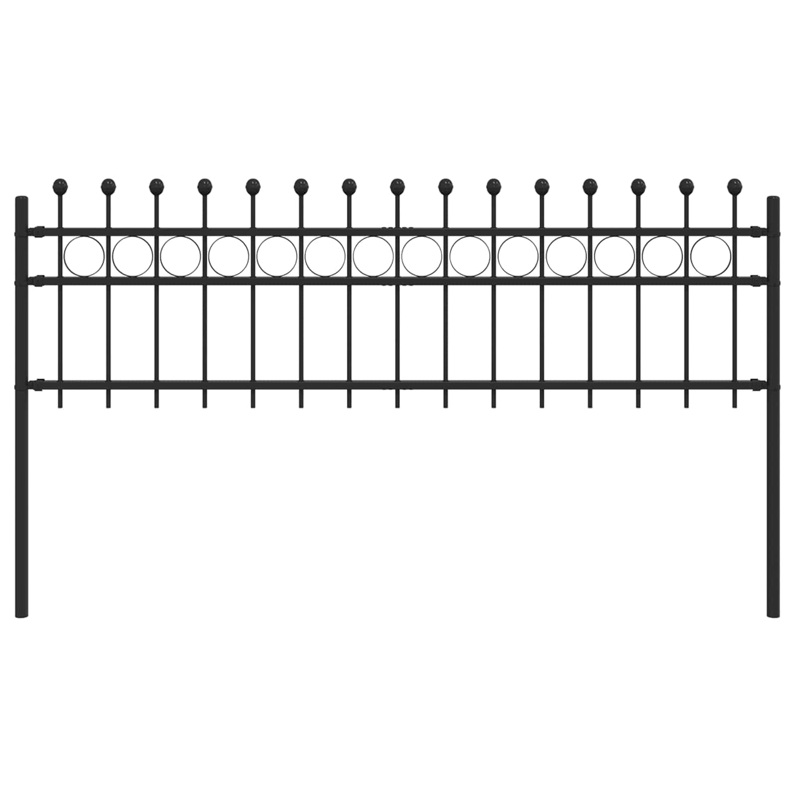 Recinzione ad anello nera in acciaio verniciato a polvere, 200 x 130 cm, con rete metallica e griglia per arvicole, per giardino e terrazza, robusta griglia per topi, rete per voliera