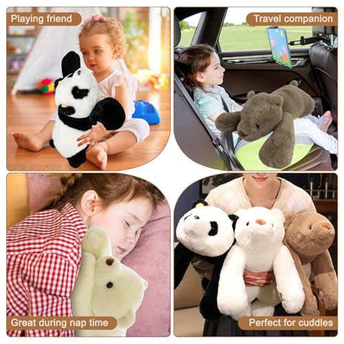 MeHoo Weighted Stuffed Animal, Anxiety Gewichtskuscheltiere 1.5KG, 60CM Gewicht Kuscheltier Groß Gewichtetes Plüschtier Umarmen Kissen Niedliche Plüschpuppe für Geburtstag (Brauner Bär)