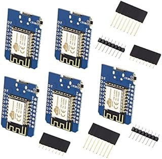 XTVTX 5PCS ESP8266 ESP-12 ESP-12F Module 4M Bytes WLAN WiFi Internet Development Board Base on ESP8266 ESP-12F for Arduino,Compatible with WeMos D1